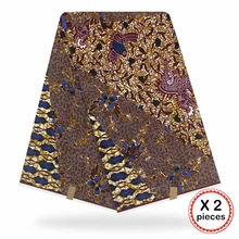 Африканская ткань с восковым принтом, хлопковая ткань для шитья, Анкара, африканская ткань, 12 ярдов, Нигерия, Гана, свадебная одежда, платье 91730