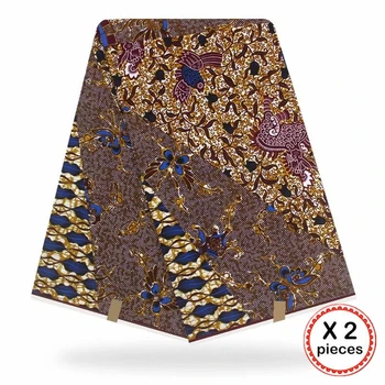 

African Wax Print Fabric Cotton Sewing Ankara African Fabric 12 Yards Nigeria Ghana Fabric for Wedding Garment dress 91730