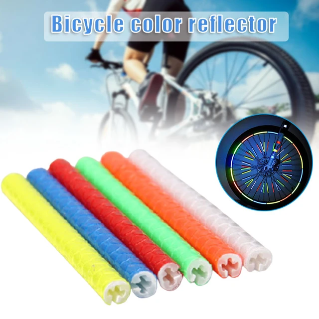 Réflecteur de rayon de roue de vélo réfléchissant, Tube Clip de