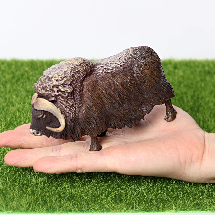Realistic Hand Painted Toy Figurine Model Wildlife American Bison