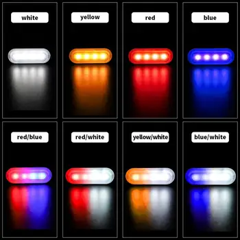 

Car Signal Lamp 12V- 24V Amber 4LED Bar Car Truck Strobe Flash Emergency Light Lamp Warning Strobe Police Lamp Flashing Lights