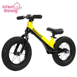 Младенческая сияющая детская балансировочная педаль, сверхлегкая велотренажер учится ходить на 2-6 лет, подарок для детей