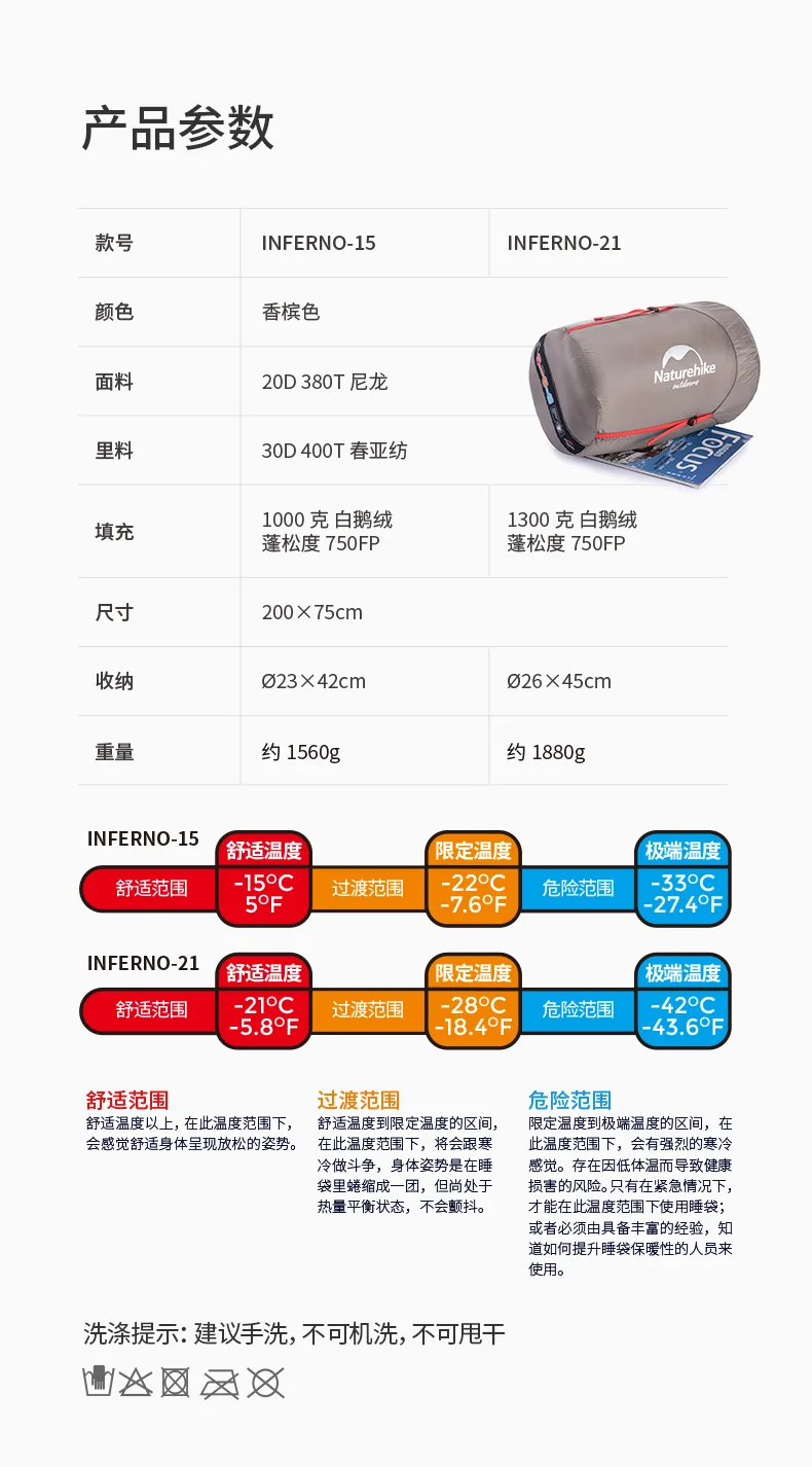 热火鹅绒木乃伊睡袋详情页_13