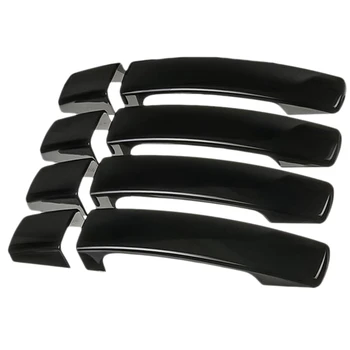 

1Set Car Exterior Door Handle Cover Trim for Land Rover LR2 LR3 Freelander Range Rover Sport Freelander 2005-2009(Gloss Black)