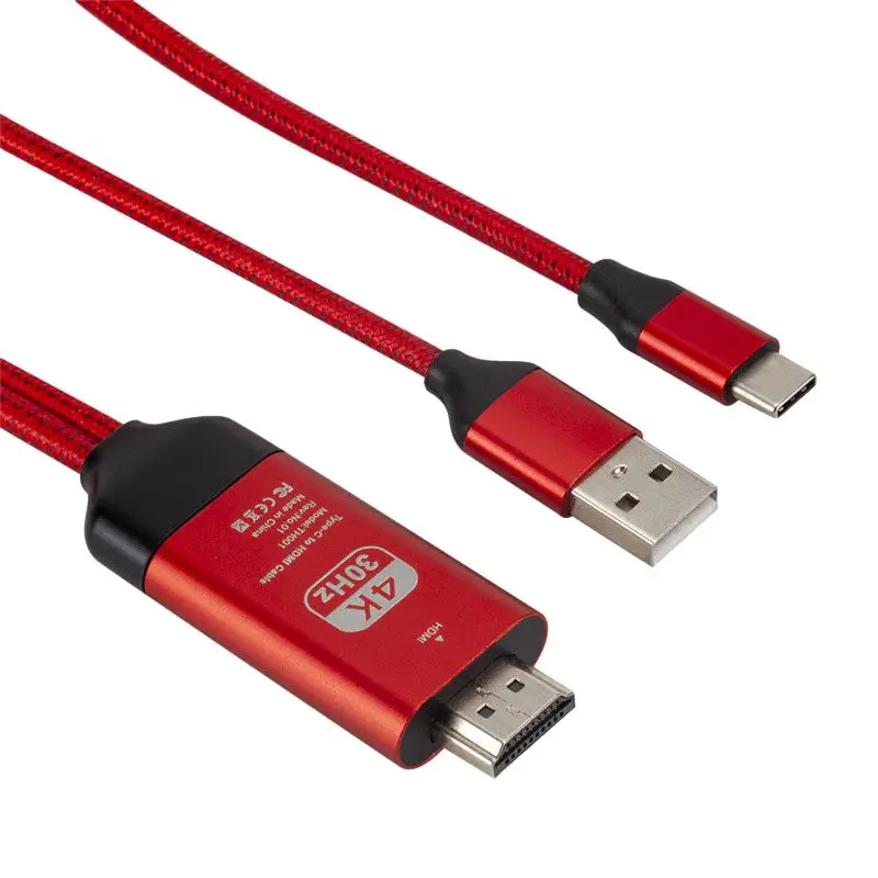 Супер тип-c к HDMI HDTV Кабель адаптер с USB 4K30HZ высокой четкости Plug& Play