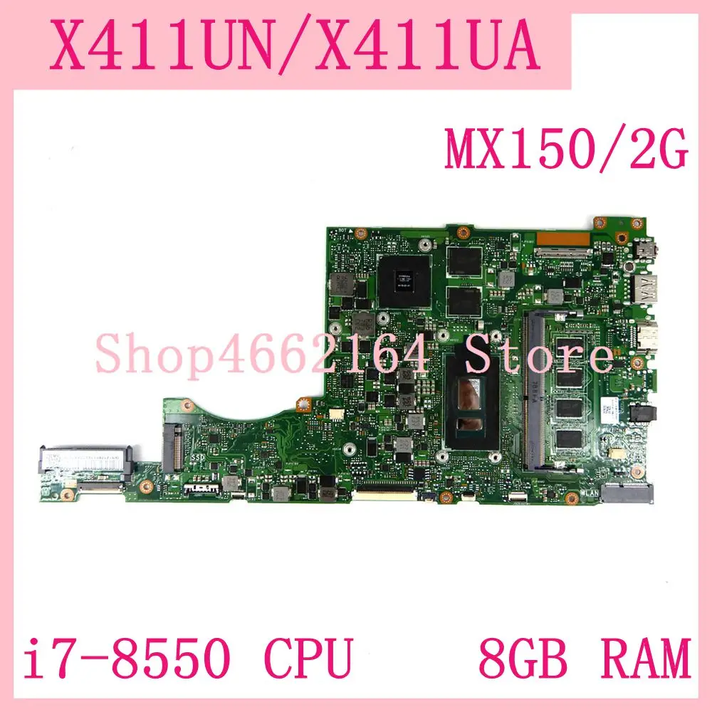X411UN 8 ГБ ОЗУ i7-8550 процессор MX150/2 г материнская плата для Asus X411 X411U X411UN X411UA Материнская плата ноутбука X411UN протестированная материнская плата