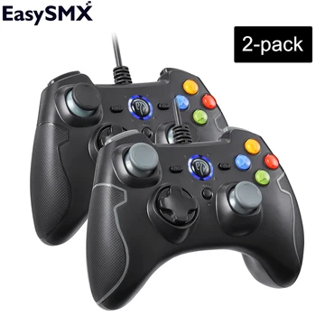 

2PCS EasySMX ESM-9100 Wired Game Controller Joystick Gamepad For PS3 PC Android TV Box Vibration Control Gamepad For PS PC Gamer
