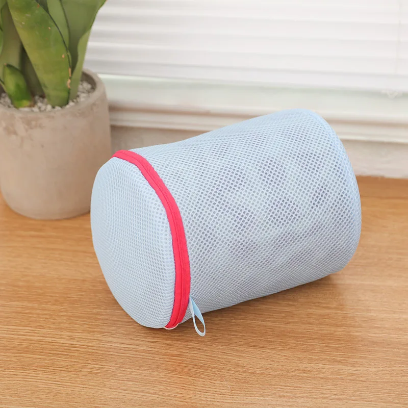 Blue cylindrical Sqinans молнии Путешествия мешок для грязного белья бюстгальтер мешок для стирки нижнее белье, стирка мыть мешок для стирки сумки для стиральных машин - Цвет: Blue cylindrical
