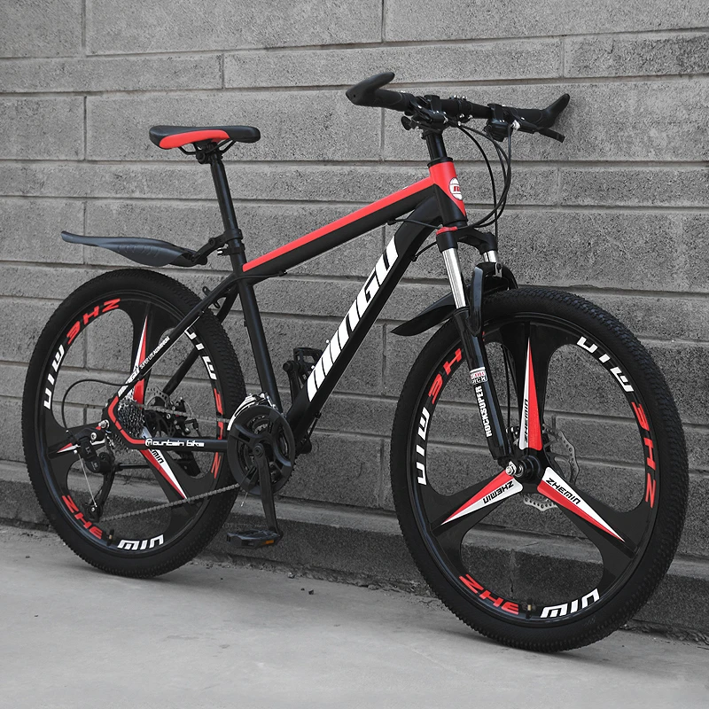 Mountain Bike Shifting Three-knife Wheel Off-road Double Disc Brakes Oil Brake Shock Absorber Road Racing Student Adult