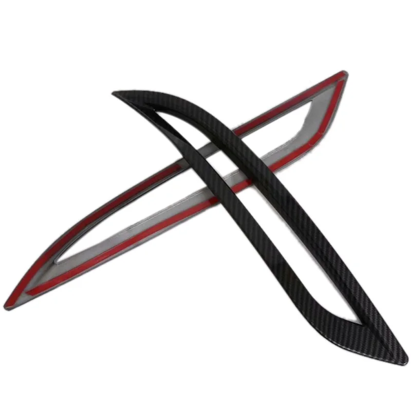 For Tesla Model 3 Carbon Fiber Abs Car Rear Taillights Fog Lamp Light Decoration Cover Trim 2Pcs Car Styling