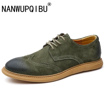 

Men Casual Shoes Lac-up Comfortable Soild Color Back To School Studnet Brogue Shoes