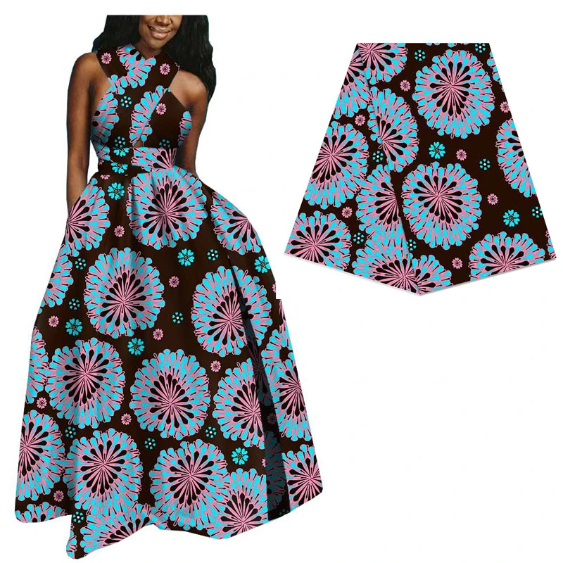 Анкара напечатанная настоящая голландская восковая ткань для женщин вечернее платье новая швейная ткань батик ткань Африканская настоящая голландская восковая ткань 302