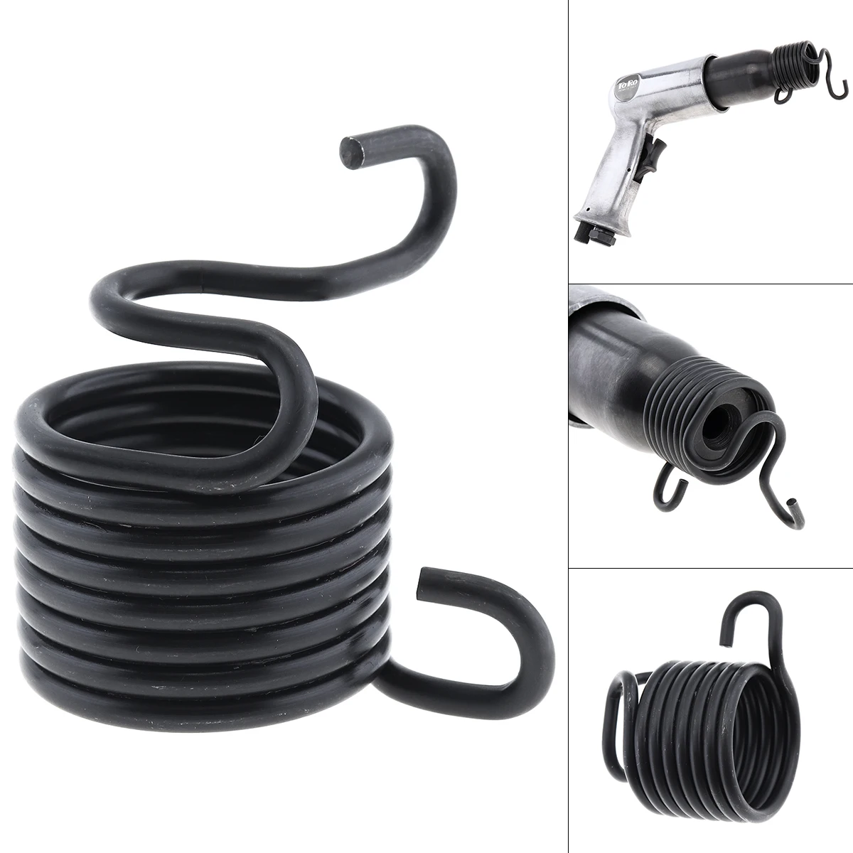 Universal Hard 45# Steel Black Air Shovel Interface Spring Support Pneumatic Hammer Bits Pneumatic Rivets Impact Head Spring brand new none spring kits replacement impact wrench n078434 n089668 part replacement spring spring kits steel