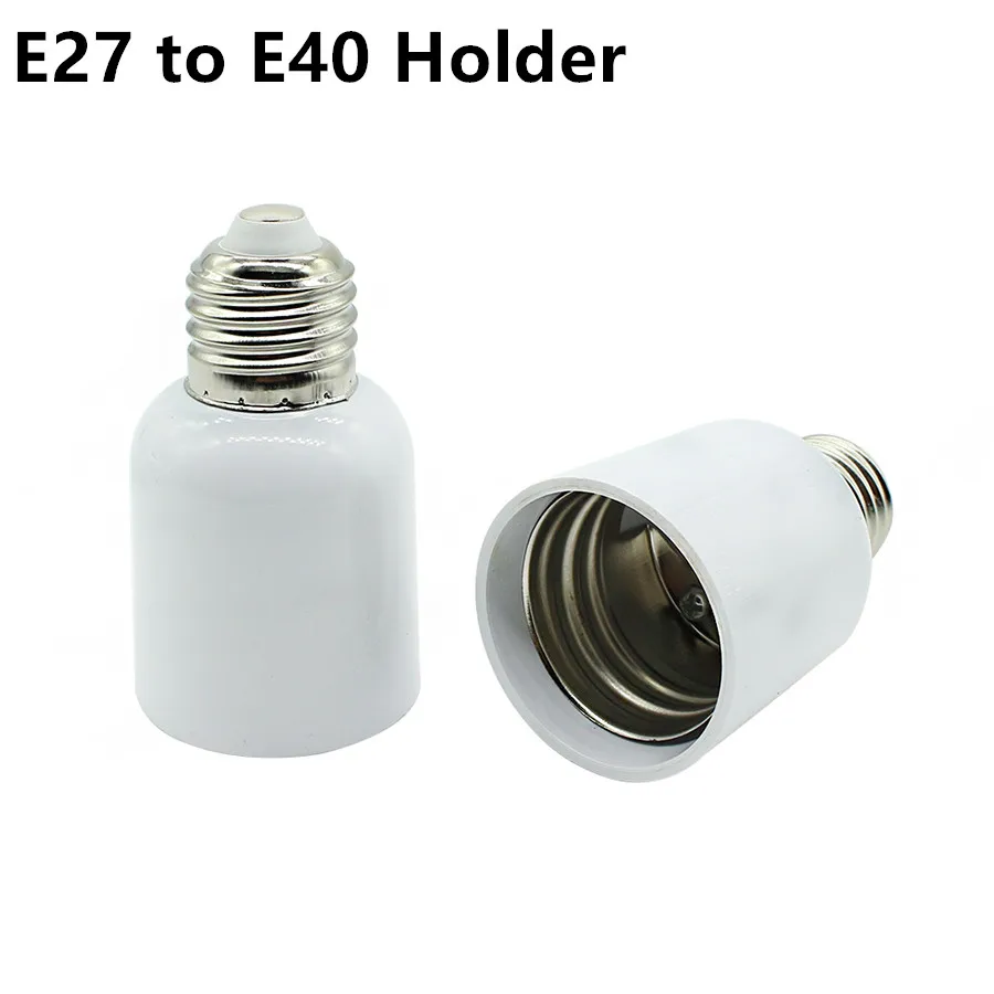 E27 to E40 Holder 1 шт., из огнеупорного материала светодиодный держатель лампы конвертер преобразование гнезда патрон для лампочки Тип сплиттер адаптер подходит для E27 лампы - Цвет: E27 to E40 Holder