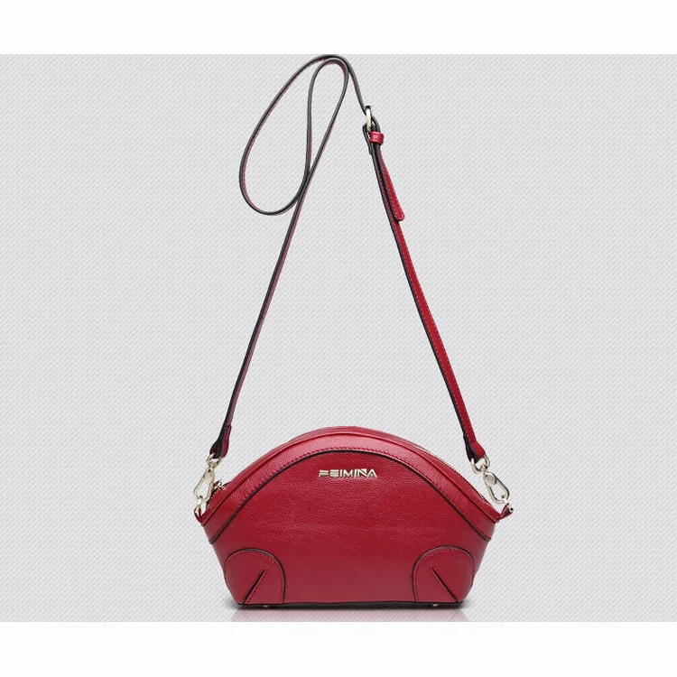 

2019 Autumn And Winter Fashion Shoulder Bag Simple Mini Shell Bag Oblique Bag Leather Shoulder-bag Welcome Order