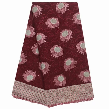 

Latest Swiss Voile Lace 2020 High Quality African Lace Material Soft Cotton Embroidery Nigerian Party Robe 5Yards Sewing Fabric