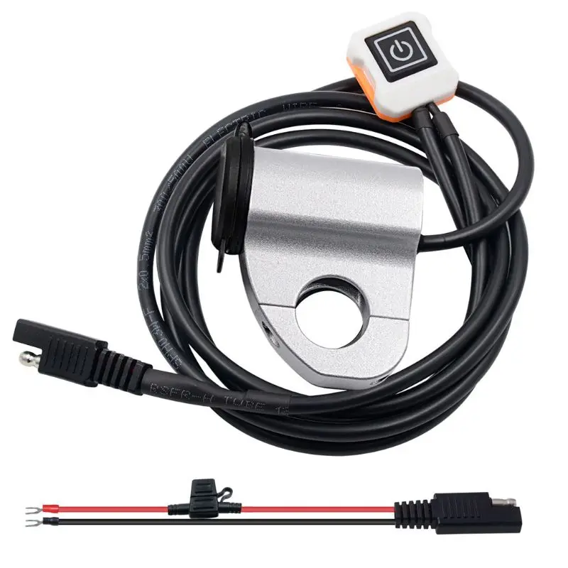 Металлический 12V мотоциклов Водонепроницаемый QC3.0 Dual USB быстрой Зарядное устройство Светодиодный переключатель вольтметра X6HA