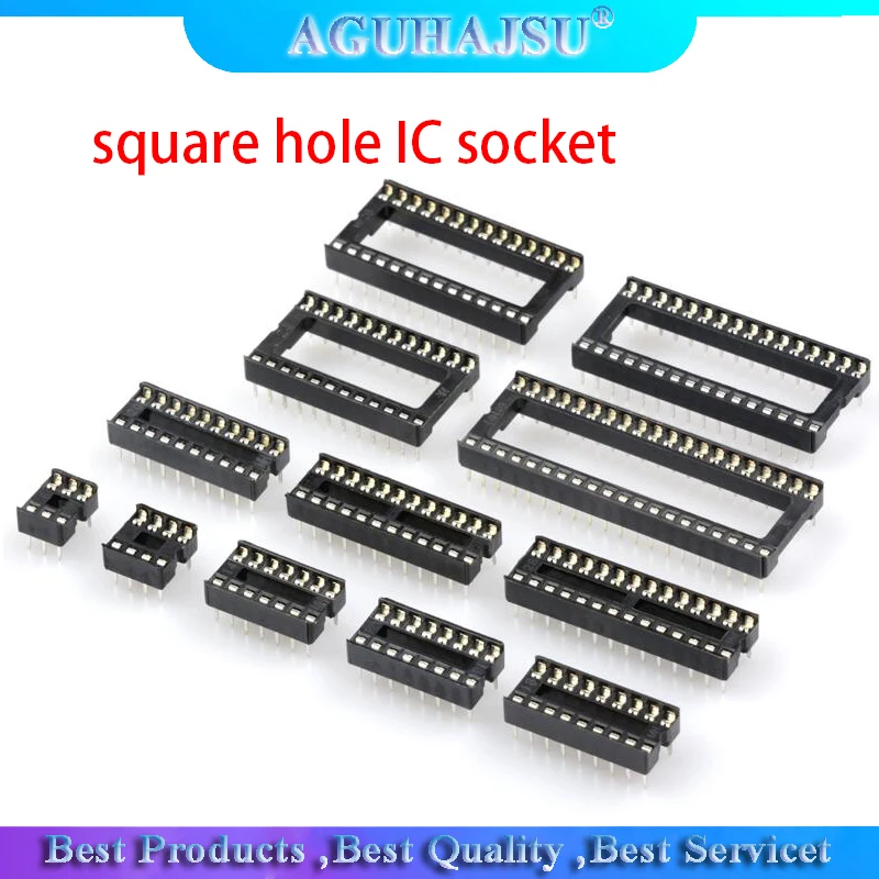 10 шт. IC квадратное отверстие розетка DIP6 DIP8 DIP14 DIP16 DIP18 DIP20 DIP24 DIP28 6PIN 8PIN 14PIN 16PIN 18PIN 20PIN