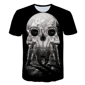 

Men Casual Breathable Tops tee 3D Print Cool Skulls Pattern Shirt 2019 Summer New Fashion Men's O-neck Short Sleeve Men Tops