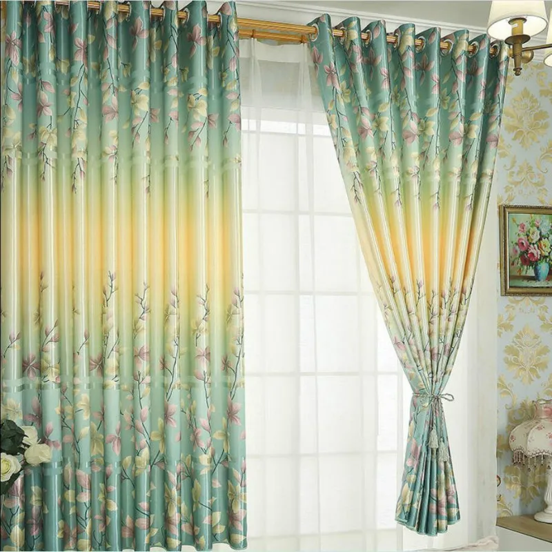 

1pcs Thin Pastoral Style Home Bedroom Living Room Balcony Wedding Room Rental Room Dustproof Shade Curtain Fabric 2021 F8309