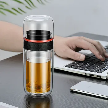 

Double-Layer Glass tea bottle Tea Separation hydro flask water bottles glass water bottle water jug drink bottle