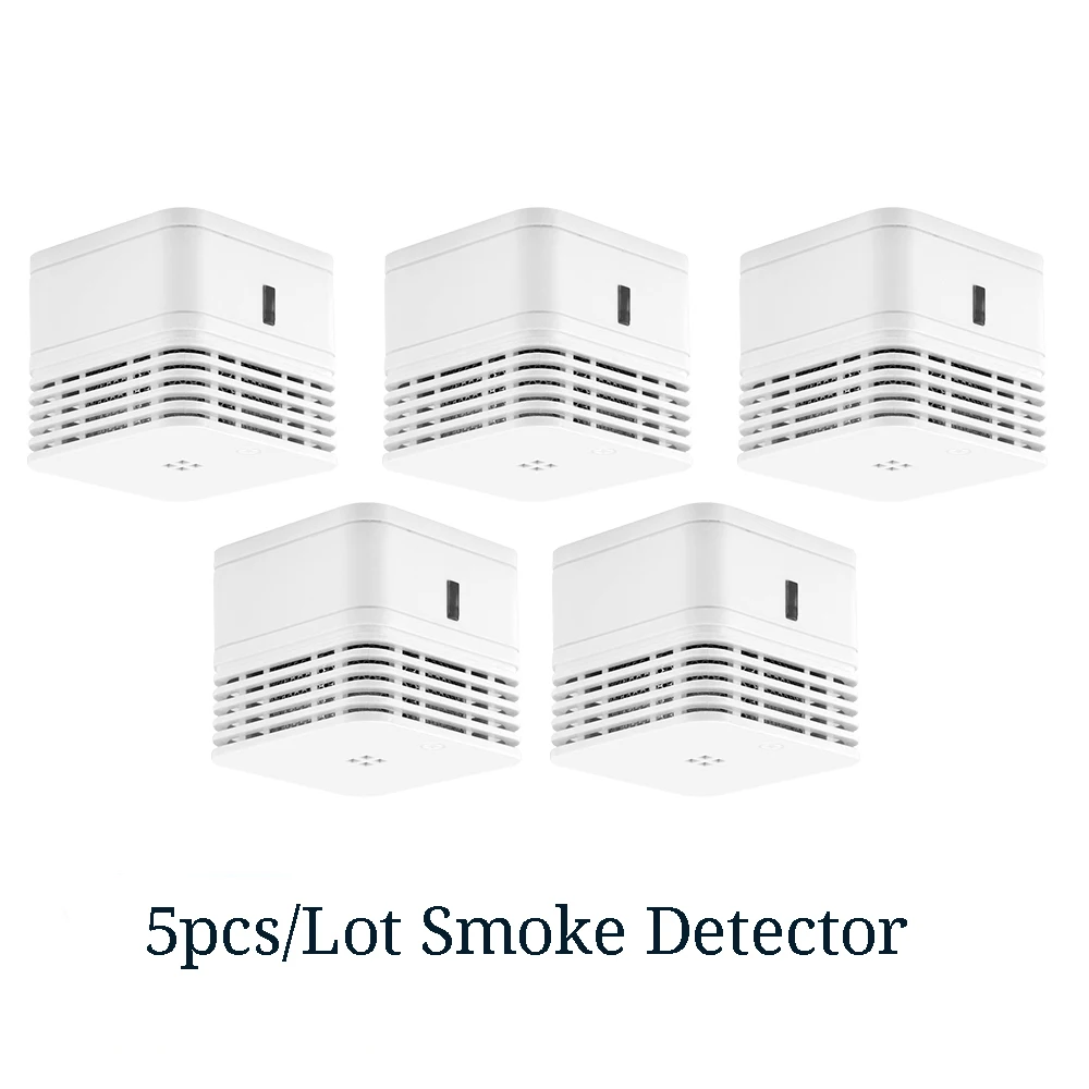 CPVan 5pcs/Lot smoke detector EN14604 fire wireless smoke alarm CE certified 85dB loud alarm smoke sensor photoelectric sensor