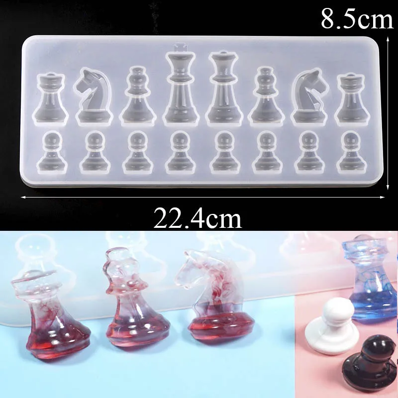 Handmade DIY Silicone Epoxy Resin Craft Mold Chess Ring Making Mould Craft Tool