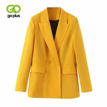 GOPLUS пиджак женскийкуртка женская жакет женский офисная одежда пальто однотонная женская Повседневная Верхняя одежда блейзеры костюм куртки