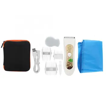 

baby hair clipper Kid USB Hair Clipper Waterproof Hair Trimmer Child Hairdressing Tool with Storage Bag baby hair care
