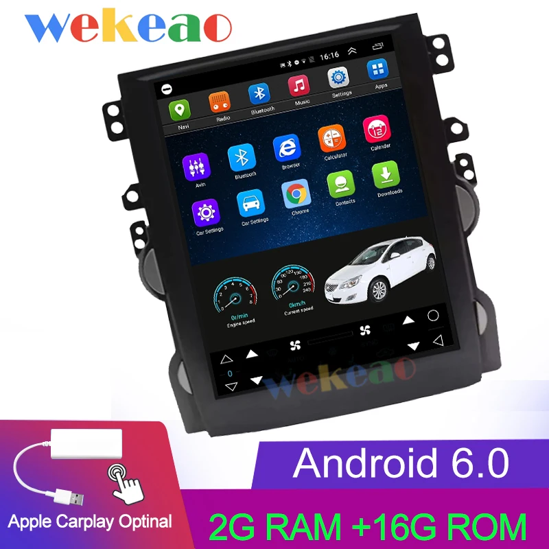 Wekeao вертикальный экран Tesla стиль 10,4 ''Android 8,1 автомобильный dvd-плеер gps навигация Автомагнитола для Chevrolet Malibu 2012 - Цвет: Android Car Radio