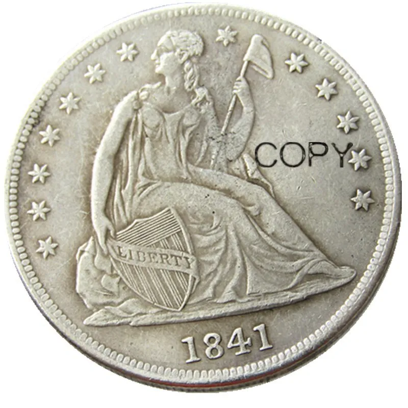 1841 сидя Liberty Dollar посеребренные копии монет | Дом и сад