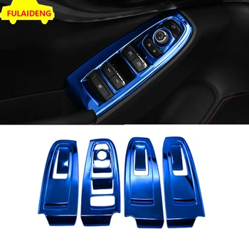 

4pcs For Subaru XV 2018-2019 stainless steel Interior Car window switch panel cover Tirm Car Styling Accessories