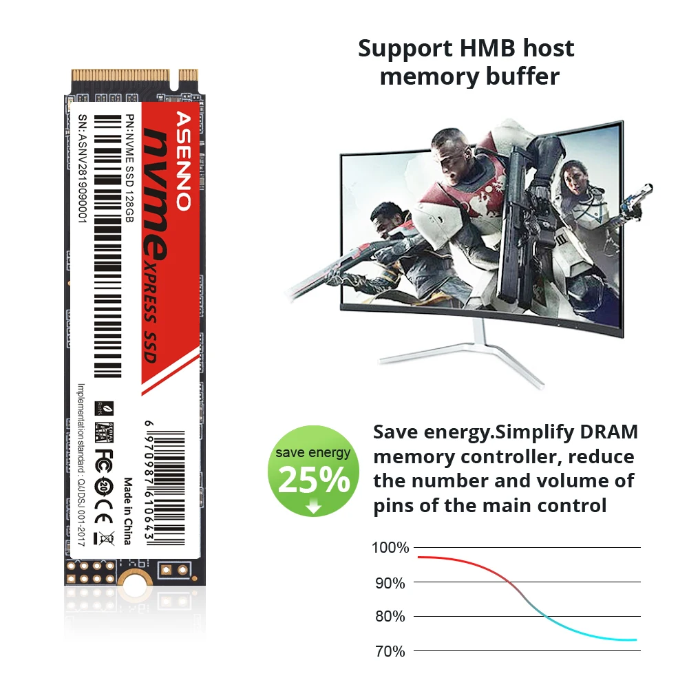 ASENNO NVME PCIE  nvme ssd m.2  ϵ ̺ nvme ssd m.2 2 ׶Ʈ Ʈ ũž 