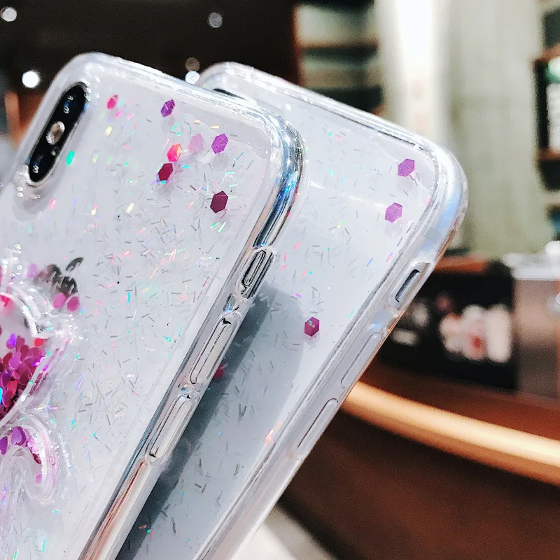 Чехол для Xiaomi Mi A1 A2 lite A3 9 SE Honor 8 lite F1 Note10 redmi 7A 7 Note 5, 6, 7, 8 Pro движущаяся блеск сердце с блестками cat Чехол для телефона