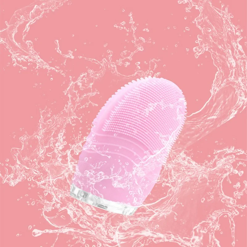 Мини-электрическая Массажная щетка для чистки лица, стиральная машина, водонепроницаемые силиконовые очищающие инструменты для глубокой очистки пор, перезаряжаемая