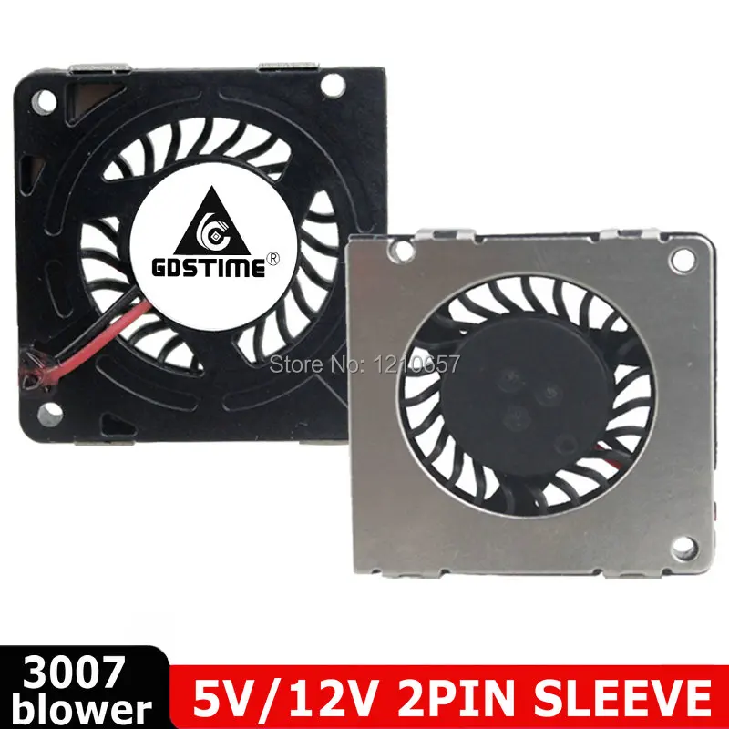 Новый DC 5V 12V 3007 маленький вентилятор вентиляторы 30 мм 2 Pin охладитель 3 см мини