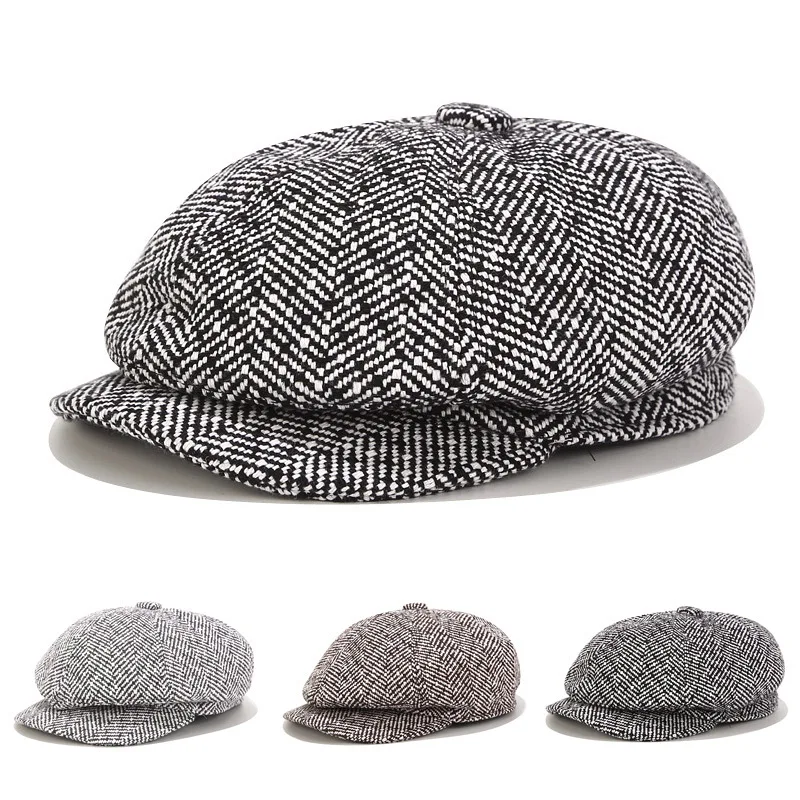 

autumn Winter Women Men fashion peaked cap Beret Newsboy Caps Leisure painter Octagonal Cap Retro Style Flat Cap street tide C36