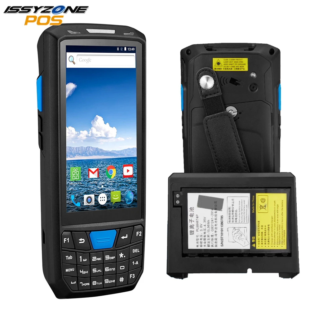 

IssyzonePOS Handheld Pos Terminal PDA Android 7.0 1D 2D Barcode Scanner 4G Bluetooth Data collector Warehouse Express Inventory