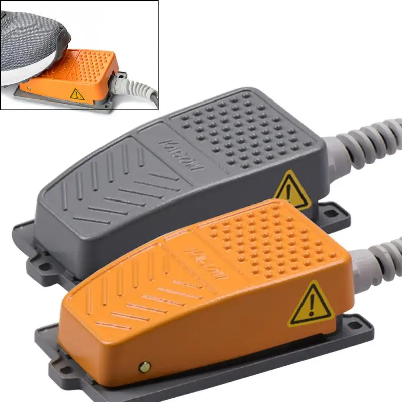 

Industrial Foot-switch Momentary Metal Foot Pedal Switch 250V 10A With Cable Tool 10A Power Aluminum Alloy Momentary Control