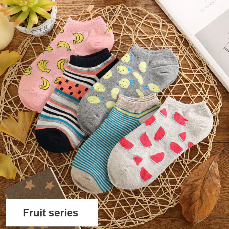 2019 новые модные женские короткие носки с фруктами и стильные для взрослых