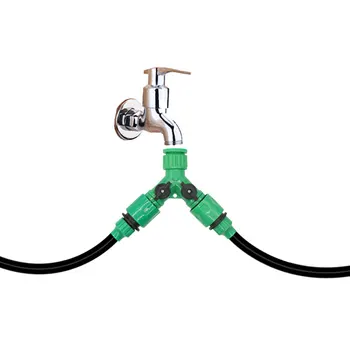 

1set 3/4"Female Thread Y Shape Connector With 3/4"Male Thread Tap Nipple Joint Quick Coupling Drip Garden Irrigation System tool