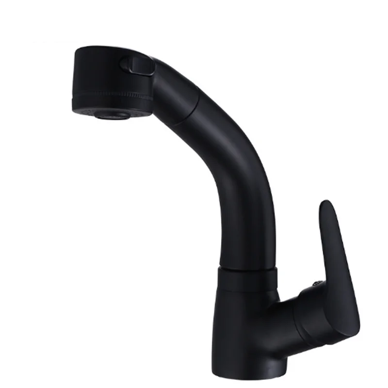 

Matte Black Kitchen Faucet Deck Mounted Mixer Tap 360 Degree Rotation Stream Sprayer Nozzle Kitchen Sink Hot Cold Tap Adjustable
