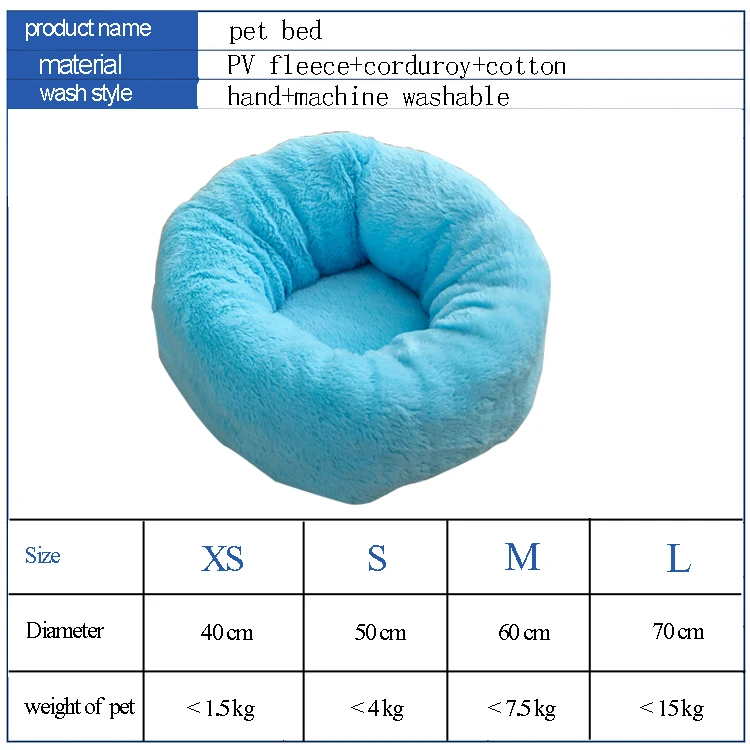 Теплая Флисовая кровать для собак, круглая подушка для шезлонга для маленьких, средних, больших собак, кошек, зимних собак, питомников, щенков, коврик для питомцев