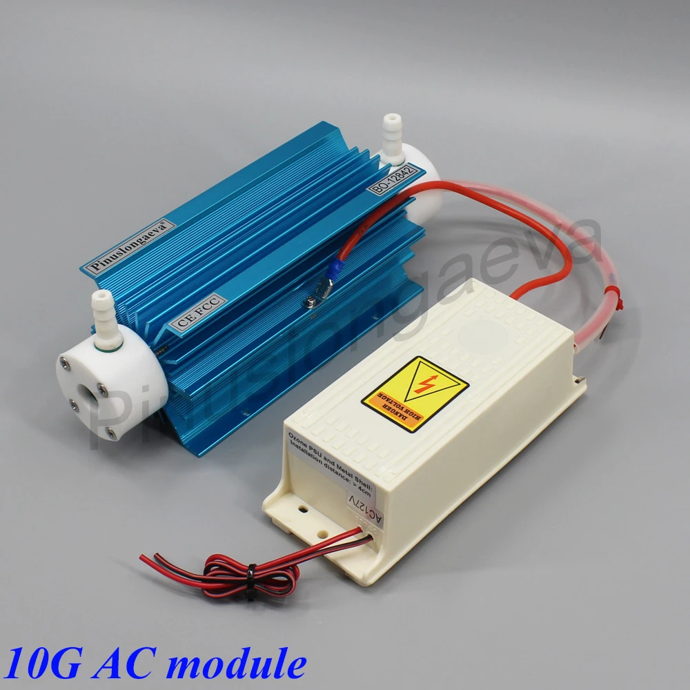 10G AC module blue Pinuslongaeva 10 Гц/ч 10 грамм Регулируемая кварцевая трубка типа генератора озона комплект спа ванна Дезинфекция воды бутилированная вода озоновый набор - Цвет: 10G AC module blue