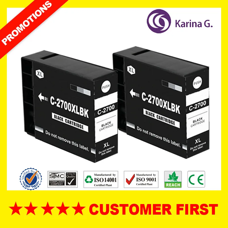 Совместим с чернильным картриджем Canon PGI 2700 PGI2700 для MAXIFY iB4070 MB5070 MB5370 и т.