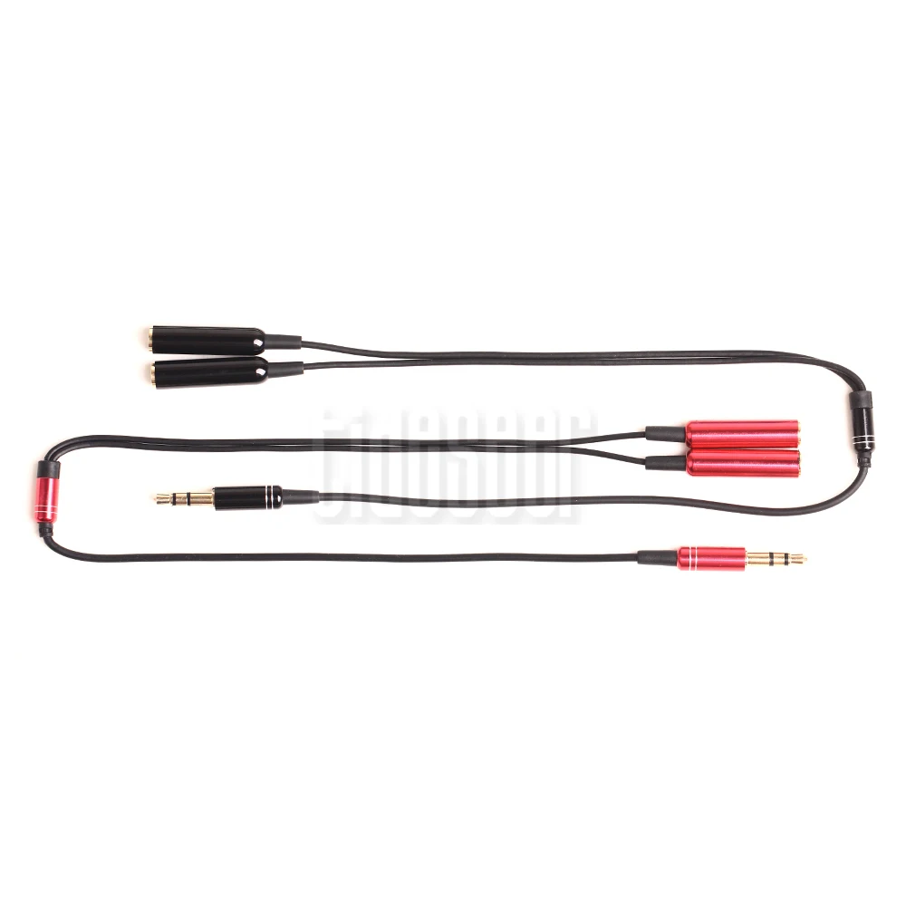 Aux Cable Male to 2 Female 3 5mm Jack Splitter Adapter Audio Extension Cables for Microphone Headphone Speaker Car Phone 100pcs