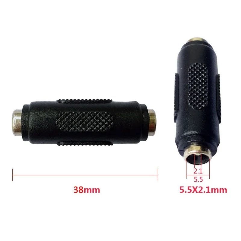 DC Conversion Head Jack double male to male 5.5*2.1MM / 5.5X2.1mm Female to Female Panel Mounting Adapter Connector Plug connector adapter dc connectors audio jack adapter cable adapter cable connector pcb adapter converter