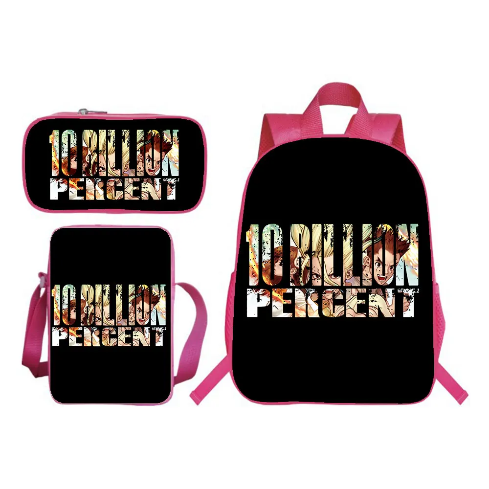 Cosplay Dr.STONE Backpack 3pcs Set Boy Girl School Bag Teens Bookbag Rucksack Gift(backpack+shouder Bag+pen Bag) NEW