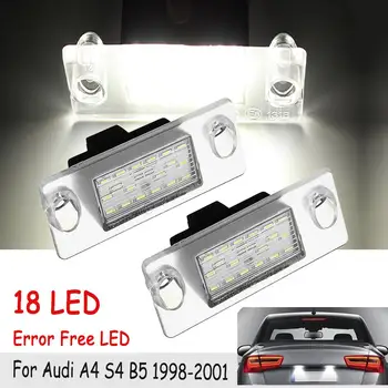 

2pcs Error Free LED Number License Plate Light Lamp For Audi A4 S4 B5 S5 B5 A3 S3