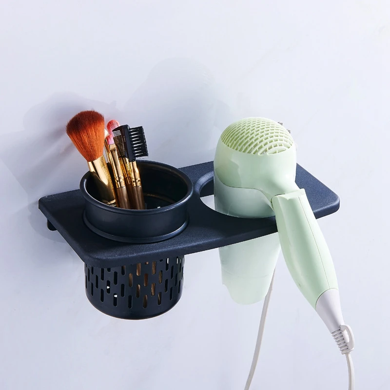 

Hot Sale Bathroom Storage Holder Hair Dryer Drier Comb Holder Rack Stand Set Bathroom Organizer Bathroom Accessories